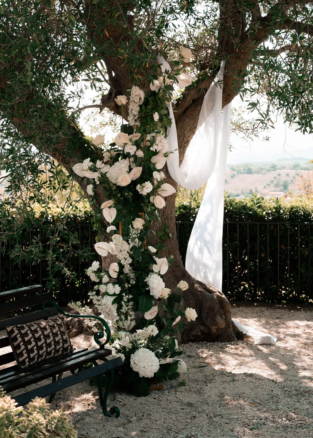 Floral arch at the ceremony spot
