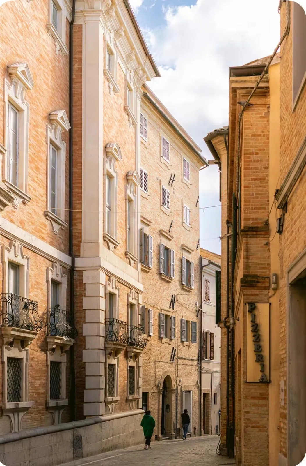 Street in the old town of Montecassiano